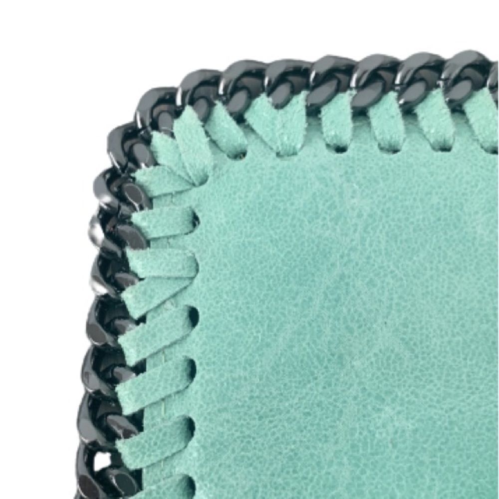 Borse In Pelle Stella Green Clutch & Crossbody Bag in Leather - Picture 9 of 11
